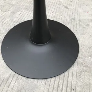 Factory Custom Design Black Bases Office Metal Leg Black Iron Detachable Trumpet Separated Coffee Tulip Table Base Only