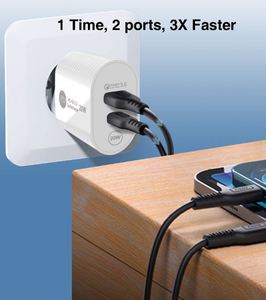 อะแดปเตอร์ชาร์จเร็ว 20W USB-C PD 5V/3A แบบเสียบผนัง พร้อมปลั๊กสำหรับ EU/US/UK ใช้ได้กับ iPhone 17/15/14 ซีรีส์ - Product Image 6