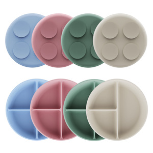 Bol pour aliments pour bébés, assiette divisée en silicone, 180 mm, résistant à la chaleur, pour nourrissons de 0 à 12 mois - Product Image 2