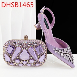 <span class=keywords><strong>Scarpe</strong></span> eleganti da donna con tacchi alti africani di lusso set di borse abbinate per festa nuziale <span class=keywords><strong>scarpe</strong></span> da sposa da donna - Product Image 1