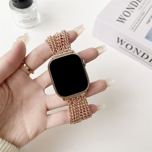 Cinturino a catena da donna Cool compatibile per <span class=keywords><strong>Apple</strong></span> <span class=keywords><strong>Watch</strong></span> cinturino di ricambio elegante per braccialetto Iwatch - Product Image 4