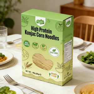 High Quality Instant Low Carb Dry Shirataki Noodles Corn Taste Sugar Free High Protein High Fiber Fitness Meal Custom Box Bag - Product Image 6