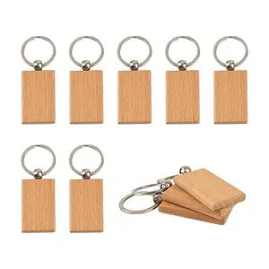 Hot Sale Custom Logo Sleutelhanger Gegraveerd Genaamd Promotionele Souvenir Cadeau Blanks Sleutelhanger Huis Hout Sleutelhanger