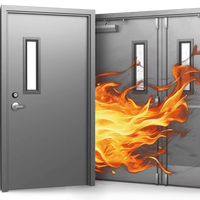 Puertas de Acero Resistentes al Fuego con Aislamiento Acústico para Uso Exterior en Supermercados y Escuelas.