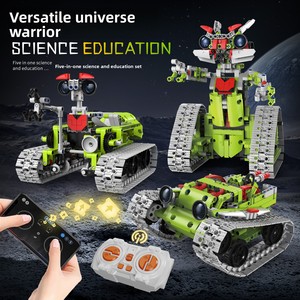 Ensemble de blocs de construction électriques ABS 5-en-1, modèle éducatif scientifique, <span class=keywords><strong>robot</strong></span> programmable à commande à distance par application, jouet d'ingénierie 705+ - Product Image 2