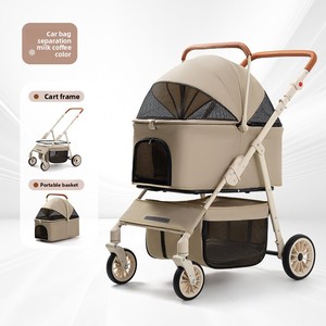 मध्यम बड़े कुत्तों के लिए उच्च गुणवत्ता वाले हल्के फोल्डेबल रोलर मध्यम बड़े कुत्तों के लिए आउटडोर यात्रा पोर्टेबल पालतू कैरियर कार्ट - Product Image 5