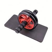 Roue abdominale unisexe silencieuse en ABS et EVA, rouleau antidérapant avec tapis de genoux pour usage domestique, équipement de fitness pour la musculation