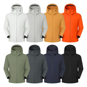 Impermeable para hombres Softshell /Hardshell Casual con capucha de secado rápido cremallera impermeable de talla grande - Product Image 5
