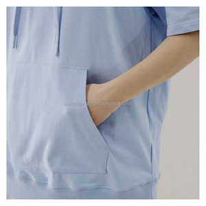 Vente en gros de sweats à capuche d'hiver conçus sur mesure pour femmes tissu tricoté léger à la mode décontracté solide sweats à capuche tricotés pour femme - Product Image 1