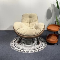 Fauteuil à bascule Penguin, fauteuil de relaxation, fauteuil individuel en tissu avec coussin moelleux pour la maison, le salon