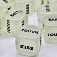 Fabricant Professionnel en Gros Dés Personnalisés Sexy Dés à Graver Runes Set de Dés pour Couples Date D6 16mm en Résine Acrylique Jeux pour Adultes