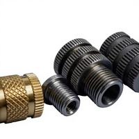 OEM Custom CNC Machined Knurled Brass Threaded Inserts Metal Sleeves for Industrial Automation Frames
