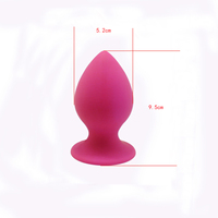 Grand Plug Anal en Silicone avec Base à Ventouse Stable Rose Noir Jouet Adulte Imperméable pour Jeu Anal