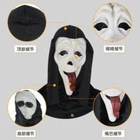 Masque de squelette respirant Ecowalson pour adulte, idéal pour Halloween, cosplay, effrayant, accessoires de jeu de rôle pour fêtes