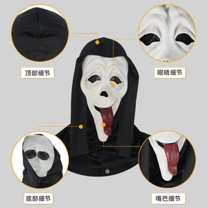 Maschera <span class=keywords><strong>Scheletro</strong></span> Traspirante Ecowalson per Adulti, Costume di Halloween, Accessorio per Giochi di Ruolo e Feste a Tema Horror - Product Image 5