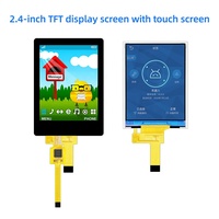 Modul LCD TFT IPS QTSS 2.4 Inci 240x320 SPI/RGB ST7789 dengan Panel Sentuh, Kecerahan 350cdm, Suhu Operasi -20C~70C