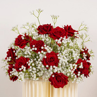 Boules de fleurs artificielles en soie mélangée, décoration de mariage moderne, légères, haute simulation, faites à la main, pour remise de diplôme, fête des mères, personnalisables