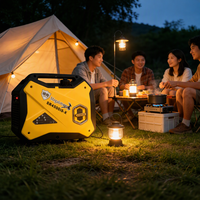 Generator Inverter Bensin Senyap 3500W Portabel Ringan 23kg Tenang 65dB Sumber Daya untuk Cadangan Rumah dan Berkemah