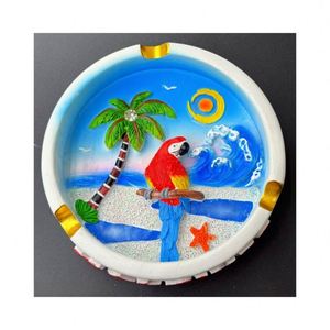 Cenicero de Tortuga Colorido Estilo Oceánico Personalizado, Decoración de Interiores, Material de Resina, Cenicero Portátil para Cigarros y Cigarrillos - Product Image 4
