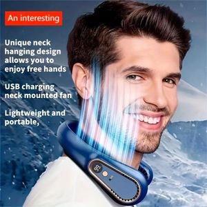 Ventilateur portable 2-en-1 à porter autour du cou et à main, 100 vitesses, refroidissement par glace, batterie rechargeable, mini-ventilateur pour les voyages en extérieur - Product Image 6