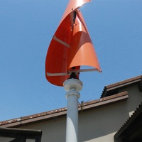 Éolienne verticale de 2 kW, type hélicoïdal, générateur éolien 48 V avec un diamètre de rotor de 0,67 m, certifiée CE RoHS