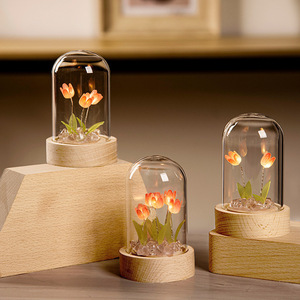 Trending Desktop <b>LED</b> Night <b>Light</b> Handmade DIY Tulip Ornament by Manufacturer for Holiday Atmosphere and Gift Production - Product Image 2