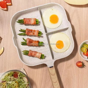 Venta al por mayor <span class=keywords><strong>mejor</strong></span> desayuno Pan BPA libre 4 agujeros huevo sartén panqueque antiadherente hamburguesa huevo Pan 4 agujeros - Product Image 5