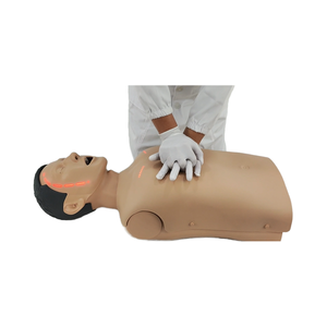 Manekin silikon setengah badan untuk alat bantuan pertama sains medis pelatihan <span class=keywords><strong>CPR</strong></span> dan intubes dengan cahaya sirkulasi darah - Product Image 3