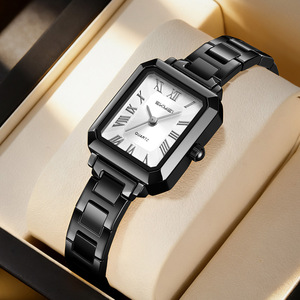 Reloj de pulsera de lujo para mujer, elegante reloj cuadrado pequeño con correa de acero, resistente al agua, reloj de cuarzo para mujer - Product Image 6