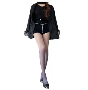 Mallas ajustadas con diseño personalizado para mujer, medias de Color degradado, 20D