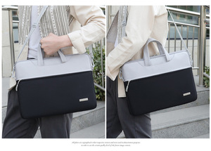 Sac pour ordinateur portable Oxford imperméable, sacoche professionnelle respirante et légère, avec compartiment intérieur de protection color block - Product Image 6