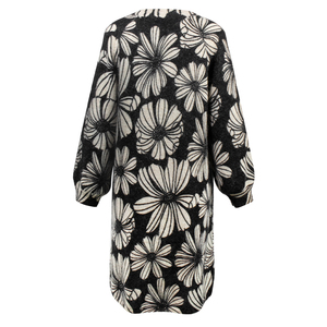 Đầm len nữ dệt kim bán buôn, họa tiết hoa thanh lịch, chất liệu mohair, áo len nữ, đầm len nữ - Product Image 4