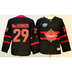 Nueva Camiseta de Hockey sobre Hielo Cosida de los Equipos Canadienses Rojos para Hombre, Invierno 2025, Canadá, Estados Unidos, 19 Matthew Tkachuk, 97 Connor McDavid, 29 <span class=keywords><strong>Mac</strong></span> Kinnon - Product Image 4