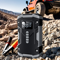 Kit de démarrage de voiture 6 en 1 à usage multiple Booster de batterie Banque d'énergie Batterie au lithium Démarreur de voiture avec gonfleur de pneu