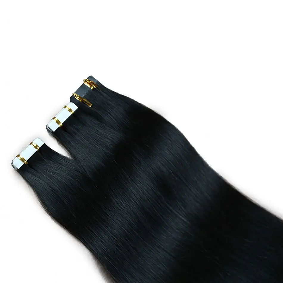 14-24 Inches Large Stock Cheap Factory Price European Remy Human Tape Hair Extension Double Drawn Straight Human Hair Skin Weft