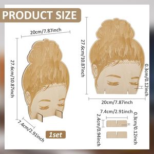 Wooden Hair Tie <b>Holder</b> Display Rack Natural Wood Color Desktop Vertical Durable Customized - Product Image 2