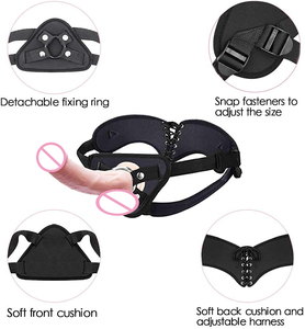 Dildo à sangle en silicone souple de 7,6 pouces, personnalisable et très vendu, <span class=keywords><strong>avec</strong></span> sangle réglable pour femmes et couples - Product Image 6