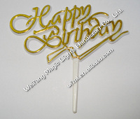 Umweltfreundliche Metallic-Farbige Acryl-Kuchen- und Cupcake-Dekorationen für Geburtstag, Hochzeit, Weihnachten, Halloween, Abschlussfeier und Neujahr