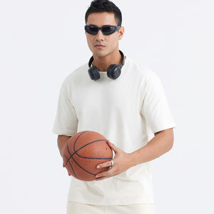 เสื้อยืดแนวสตรีทของผู้ชายผ้าคอตตอน100% ไหล่ตกไซส์ใหญ่พิเศษกราฟิก - Product Image 6