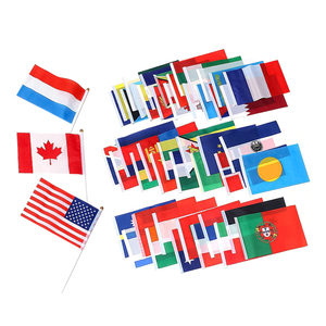 2026 Fan nacional para EE. UU. México Canadá y países del mundo Bandera ondeando a mano <span class=keywords><strong>de</strong></span> poliéster con gráficos <span class=keywords><strong>de</strong></span> impresión digital - Product Image 3