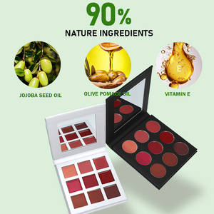 Tavolozza <span class=keywords><strong>rossetto</strong></span> personalizzato Pro lucidalabbra per il trucco di Halloween <span class=keywords><strong>rossetto</strong></span> <span class=keywords><strong>rosso</strong></span> opaco per le donne Labiales per la tinta delle labbra con Logo - Product Image 5