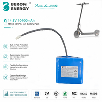 Paket Baterai Lithium Ion Daya Tinggi 14.8V 10.4Ah dengan Proteksi BMS untuk Skuter Listrik Mini OEM