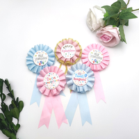 Personnalisé fer blanc dessin animé ruban Rose bal Corsage école célébration mariage fête d'anniversaire ruban Rosettes Corsage fleur Badge