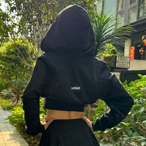 批发同品牌高品质女式短款连帽衫时尚连帽外套 Kendall Jenner 风格 Ropa Deportiva 瑜伽服 - Product Image 2