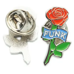 Broche en émail dur et métal avec Badge de bouton en métal pour brocart, 1 pièce, pour noël, personnalisé, carnaval, rose, jouet de styliste