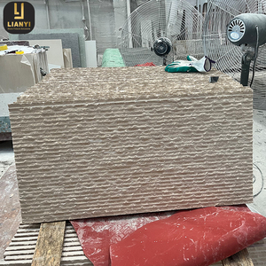 Panel de Pared de Baldosas de Travertino Acanalado, Baldosa Blanca China, Tablero de Cemento Prefabricado Personalizado, Losas de Piedra Artificial de 1200*600 - Product Image 1
