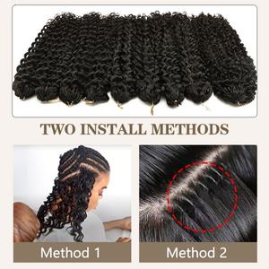 FH Wholesale Feathering Tip Crochet <b>Braids</b> Human <b>Hair</b> Extension Water Wave 12-24" 100g 100% Virgin Cabelo Brazilian Human <b>Hair</b> - Product Image 6