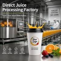 Klaar om te drinken fruitdrank op maat: kokos, guave, abrikoos, kers, moerbei, pitaya, durian, limoen, papaja sap.