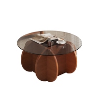 Table basse moderne en bois de chêne durable pour les petites maisons, le salon et le balcon - Facile à nettoyer