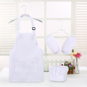 Tablier de travail réglable pour enfants couleur unie étanche Anti-huile cuisine cuisson cuisson peinture bavoirs accessoire d'entretien ménager - Product Image 2